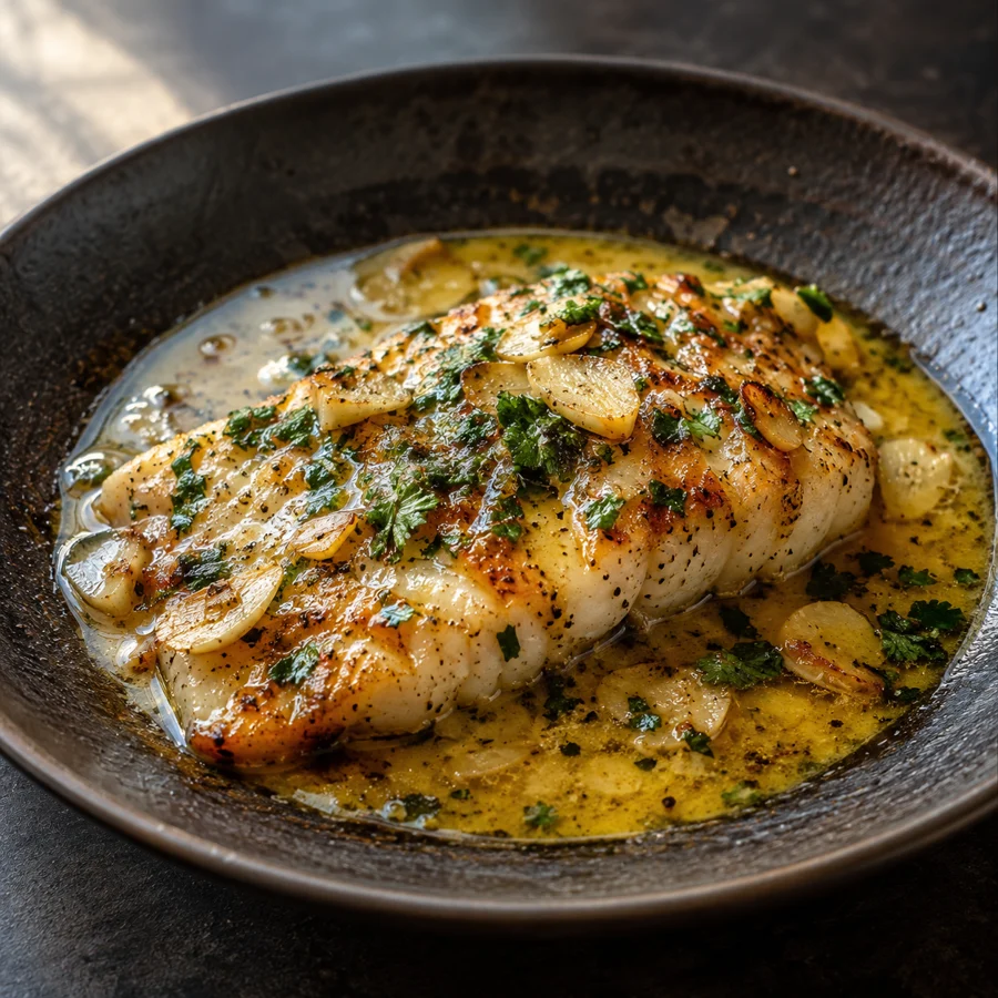 Filet au Beurre d’Ail (Fish)