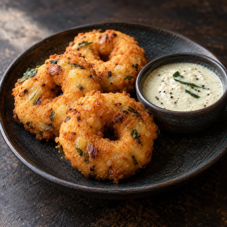 Vada with Coconut Chutney
