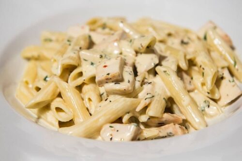 White sauce pasta non-veg_keraliresto.com
