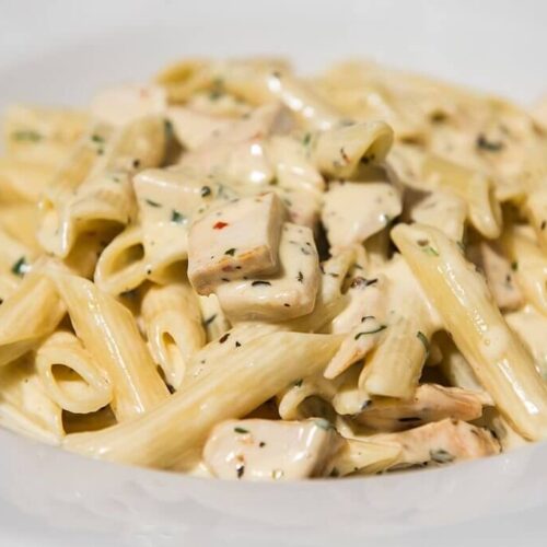 White sauce pasta non-veg_keraliresto.com